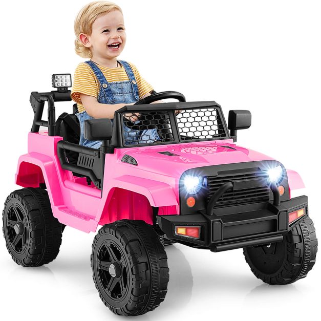 12V Kids Ride-On Car with Remote Control and Built-In Music Features