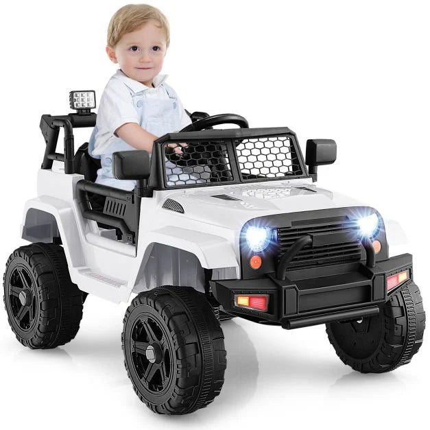 12V Kids Ride-On Car with Remote Control and Built-In Music Features