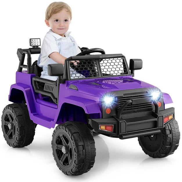 12V Kids Ride-On Car with Remote Control and Built-In Music Features