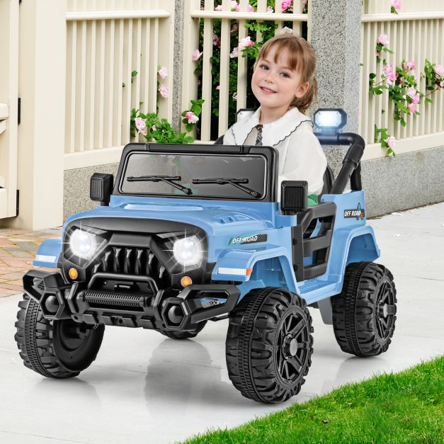 12V Kids Ride-On Truck with Remote Control and 3 Speeds, Lights & Music