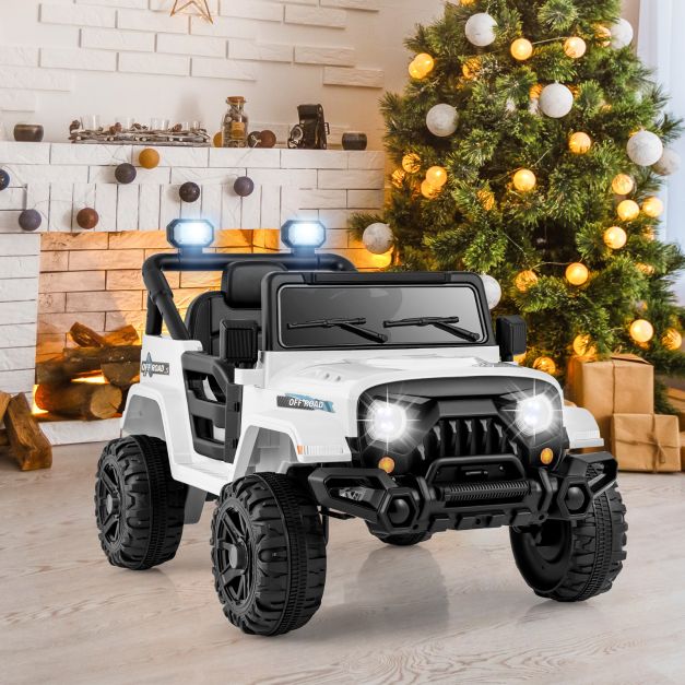12V Kids Ride-On Truck with Remote Control and 3 Speeds, Lights & Music