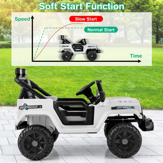 12V Kids Ride-On Truck with Remote Control and 3 Speeds, Lights & Music