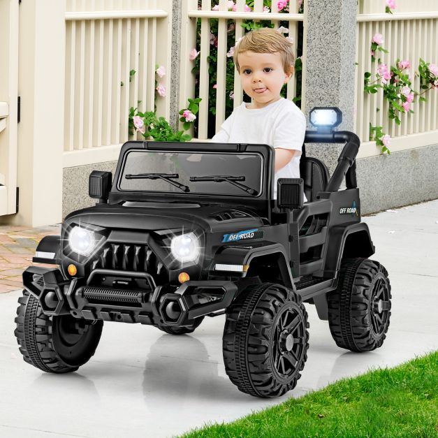 12V Kids Ride-On Truck with Remote Control and 3 Speeds, Lights & Music