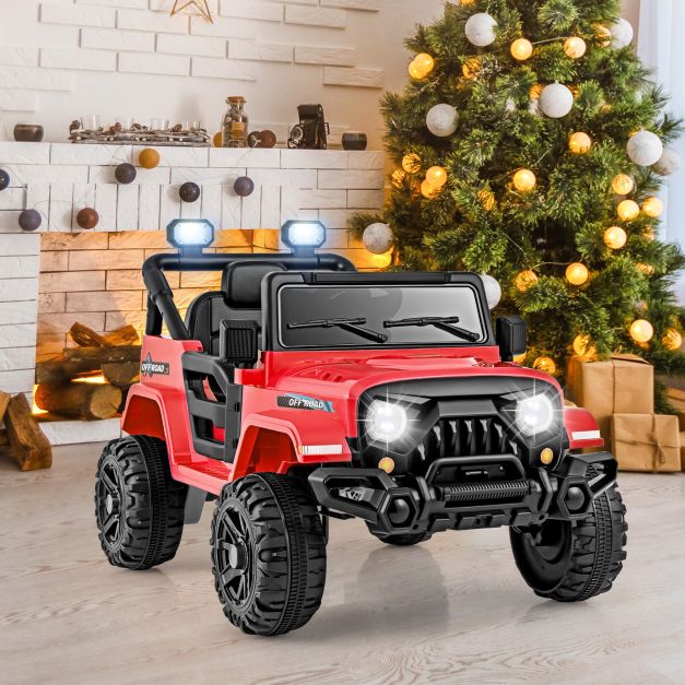 12V Kids Ride-On Truck with Remote Control and 3 Speeds, Lights & Music
