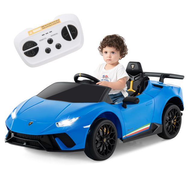 12V Lamborghini Kids Ride-On Car with Remote Control and LED Lights