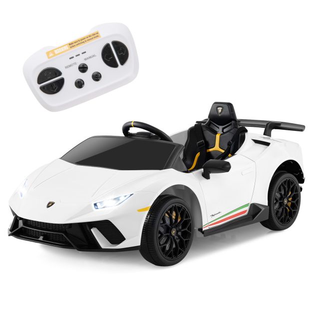 12V Lamborghini Kids Ride-On Car with Remote Control and LED Lights