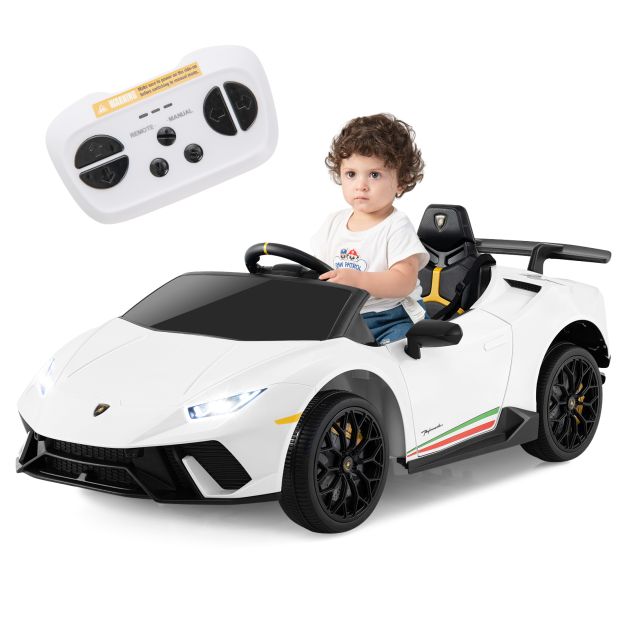 12V Lamborghini Kids Ride-On Car with Remote Control and LED Lights