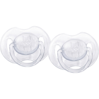 Philips Avent Baby Soothers 2 Pack Orthodontic BPA-Free Silicone Dummies with Hygienic Cap