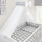 Baby Nursery Canopy Drape Mosquito Net with Holder Cot Crib Bed Canopy