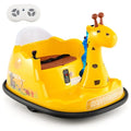 12V Giraffe Bumper Car for Toddlers – 360° Spinning Ride-On Toy