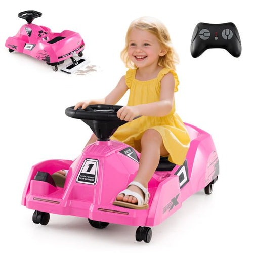 12V Electric Cleaning Go Kart Ride-On Racer with Detachable Mop Attachment