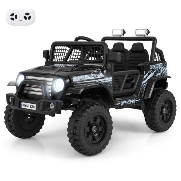 12V Kids Ride-On Truck with Remote Control and LED Lights for Fun Driving
