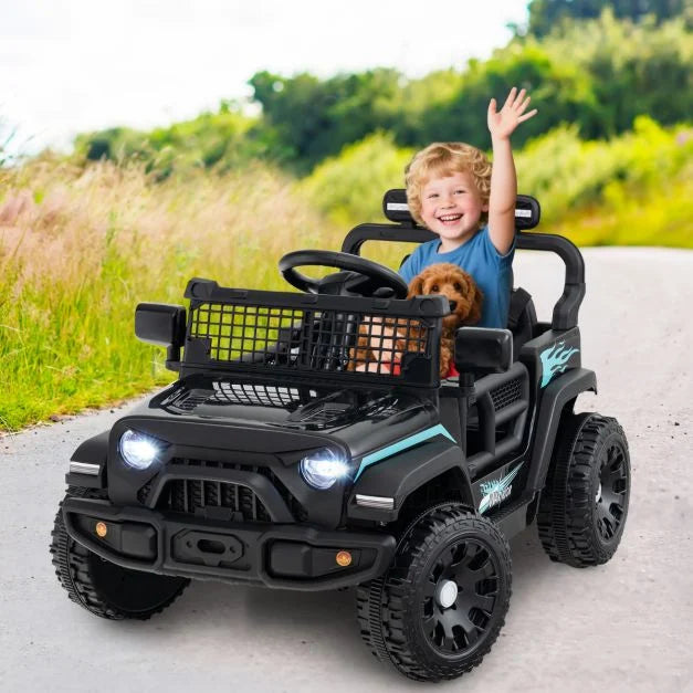 12V Kids Ride-On Truck Car with Remote Control for Ages 3+, Lights & Music