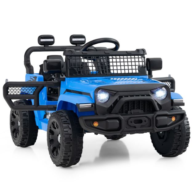 12V Kids Ride-On Truck Car with Remote Control for Ages 3+, Lights & Music