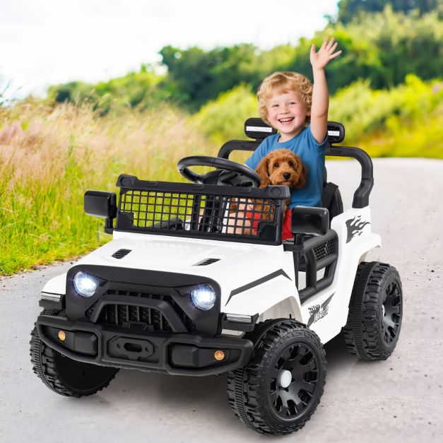 12V Kids Ride-On Truck Car with Remote Control for Ages 3+, Lights & Music