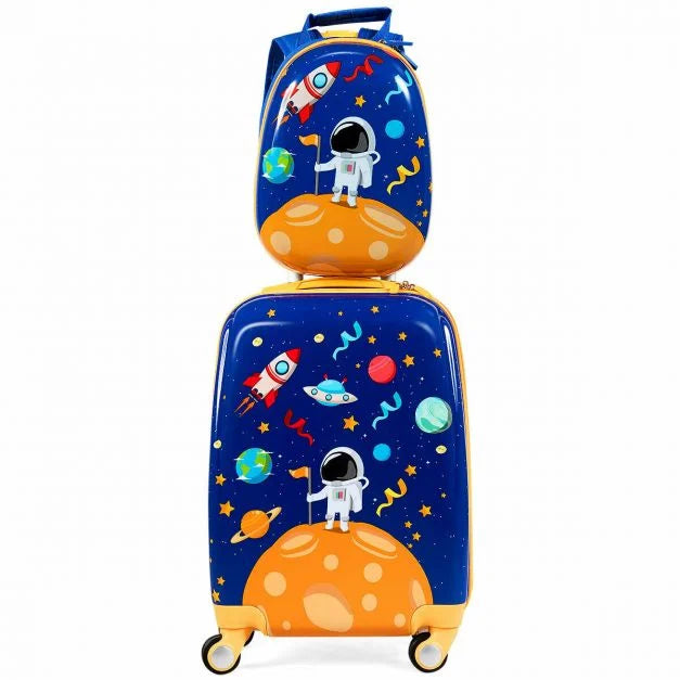 Durable ABS Children’s Suitcase and Backpack Travel Set
