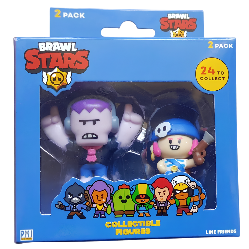 Brawl Stars Series 1 Figure Stamper Keychain LINE Friends Official Collectible Toy