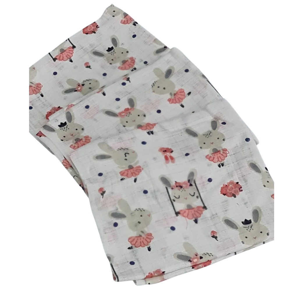 3 Pack Xl Large Printed Muslin Squares for Babies, Reusable 100% Cotton Nappy Cloths