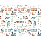 2x Fitted Sheets Compatible with Babylo You & Me Bedside Crib Stars Animals