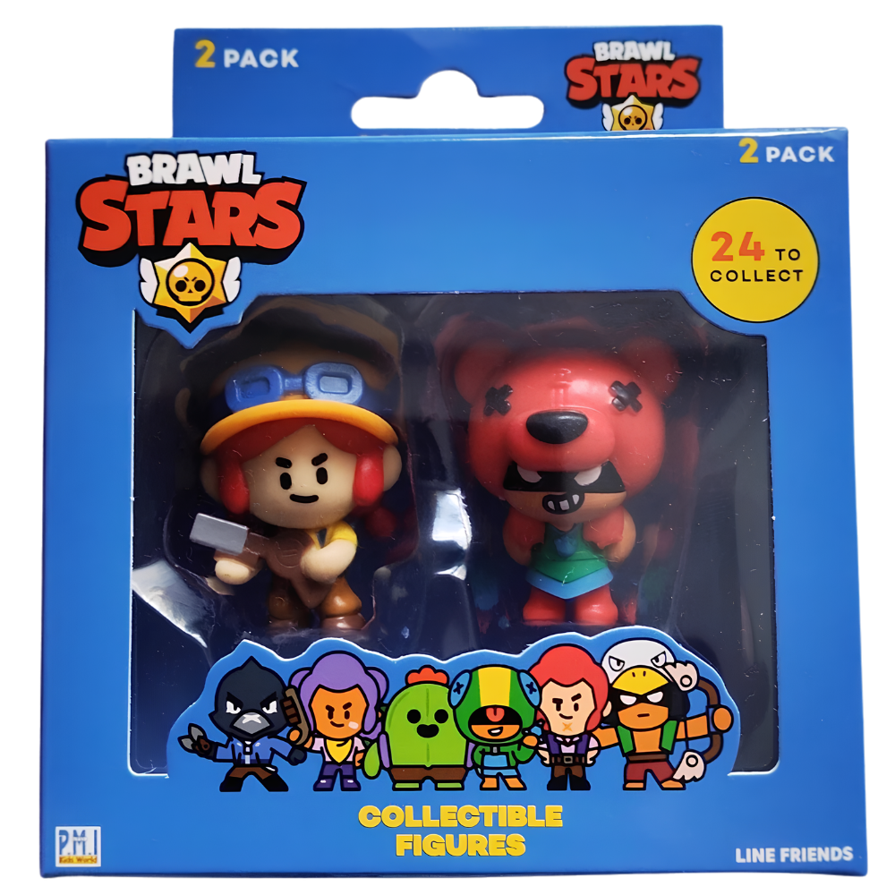 Brawl Stars Series 1 Figure Stamper Keychain LINE Friends Official Collectible Toy