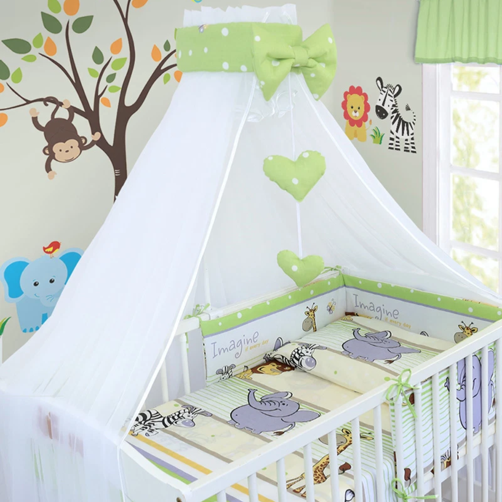 Baby Nursery Canopy Drape Mosquito Net with Holder Cot Crib Bed Canopy