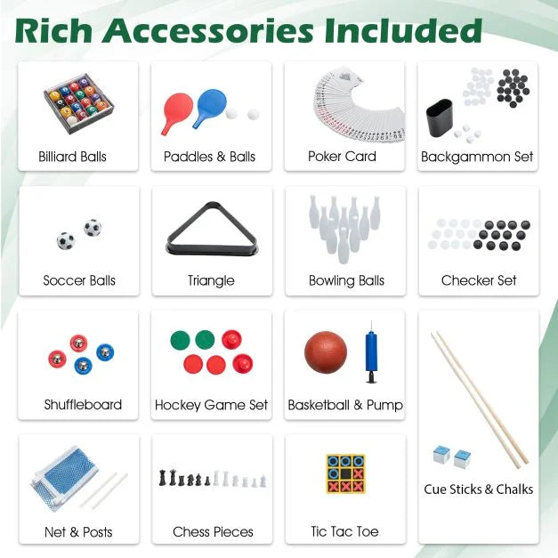 14-in-1 Game Table Set – Complete Fun for Home, Party & Game Room