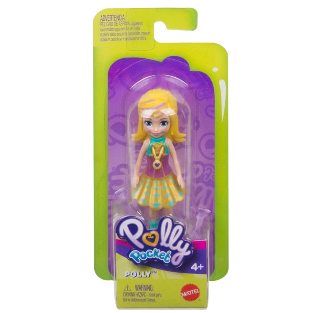 Polly Pocket Accessories Doll Set 9 Cm Trendy Outfit & Mini Dolls Mattel Toy