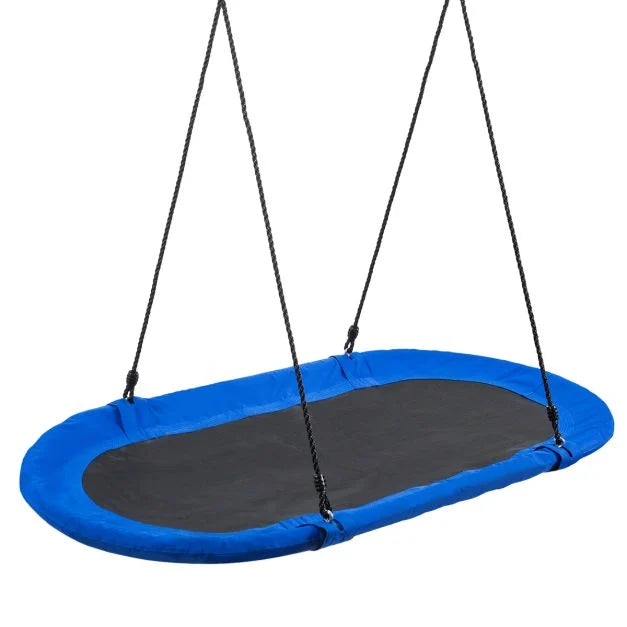 Oval 150 cm Kids Swing with Height-Adjustable Rope for Indoor/Outdoor Use