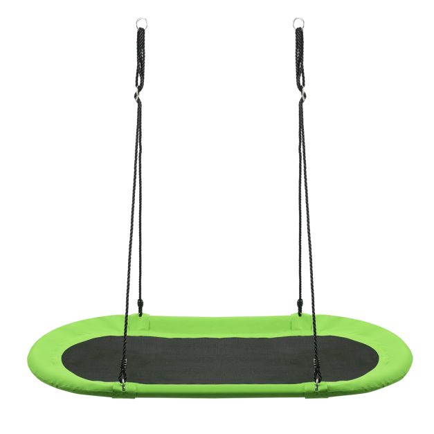Oval 150 cm Kids Swing with Height-Adjustable Rope for Indoor/Outdoor Use