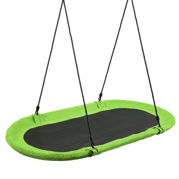 Oval 150 cm Kids Swing with Height-Adjustable Rope for Indoor/Outdoor Use
