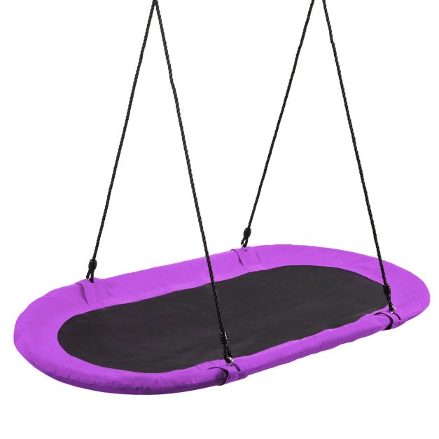 Oval 150 cm Kids Swing with Height-Adjustable Rope for Indoor/Outdoor Use