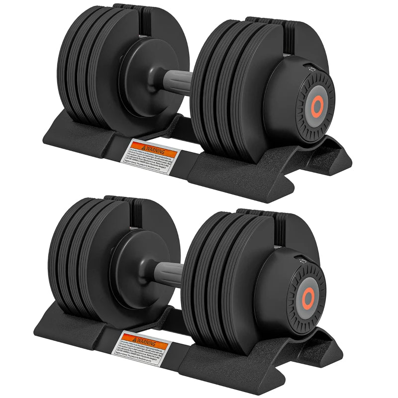 Home Gym Dumbbells – 2 x 24KG, 4-in-1 Adjustable Set