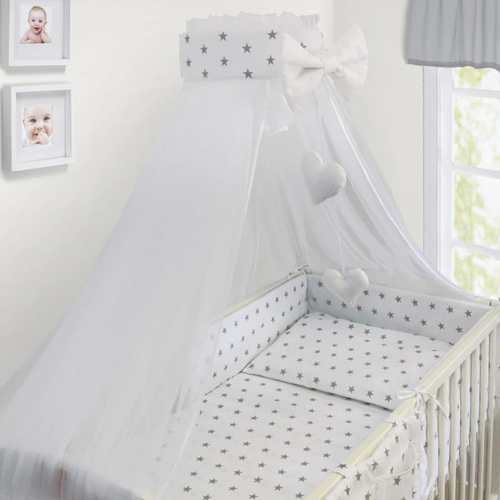 Baby Nursery Canopy Drape Mosquito Net with Holder Cot Crib Bed Canopy