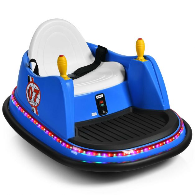 Kids Ride-On Bumper Car with Colorful Flashing Lights & Music