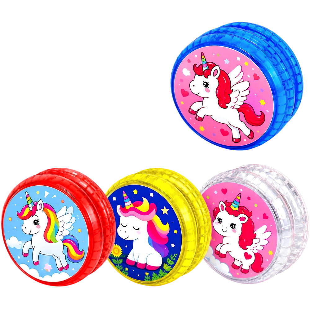 LED Light Up YoYo Toy Trick Spinning Yoyo for Kids Unicorn Dinosaur Clutch Toy Game
