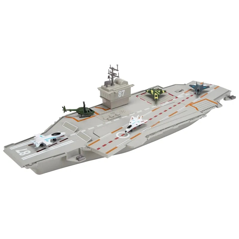 Aircraft Carrier Playset with Lights and Sounds for Kids