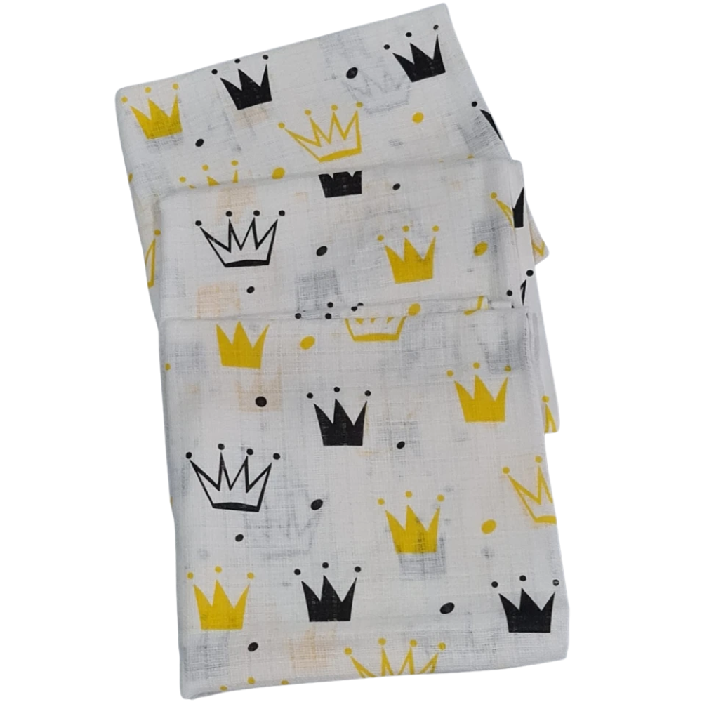3 Pack Xl Large Printed Muslin Squares for Babies, Reusable 100% Cotton Nappy Cloths