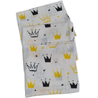 3 Pack Xl Large Printed Muslin Squares for Babies, Reusable 100% Cotton Nappy Cloths