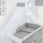 Baby Nursery Canopy Drape Mosquito Net with Holder Cot Crib Bed Canopy