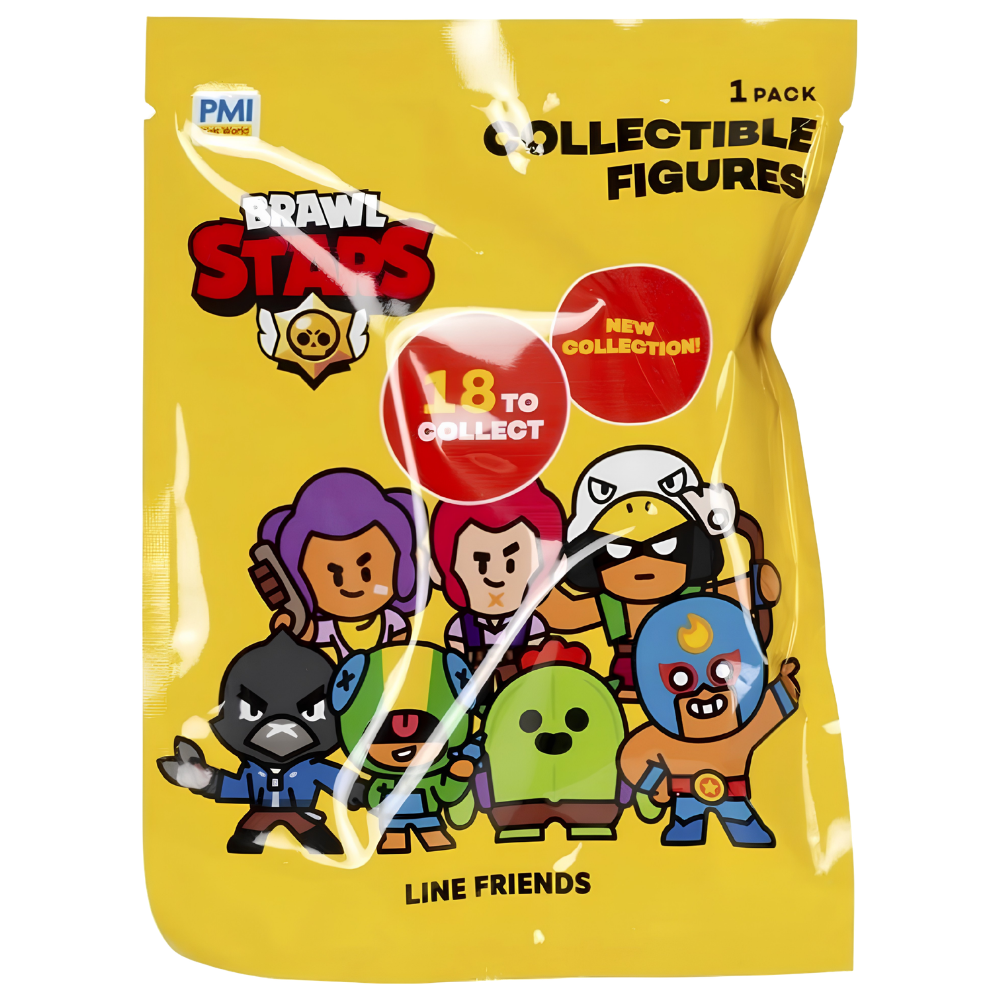 Brawl Stars Series 1 Figure Stamper Keychain LINE Friends Official Collectible Toy
