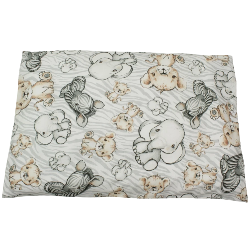 Baby Pillowcase 40x60cm 100% Cotton Zipped Pillow Cover Jungle Floral Print