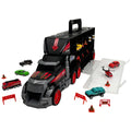 Super Wheelz Diecast Truck Carry Case Set with 7 Mini Cars for Kids