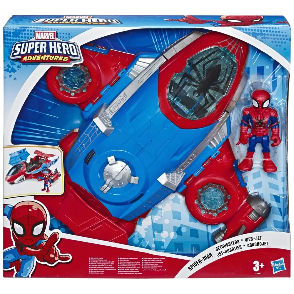 Marvel Super Hero Adventures Spider-Man Jetquarters Playset
