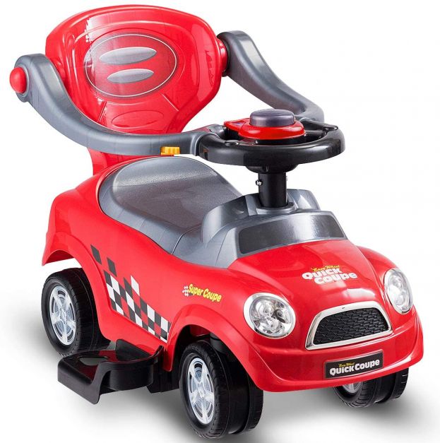 Kids 3-in-1 Ride-On Car with Push Handle for Toddlers and Young Kids