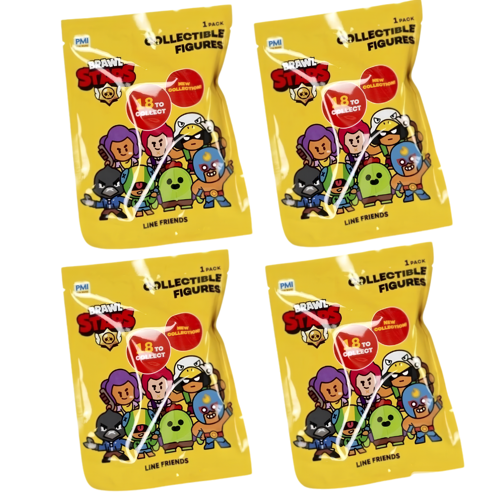 Brawl Stars Series 1 Figure Stamper Keychain LINE Friends Official Collectible Toy