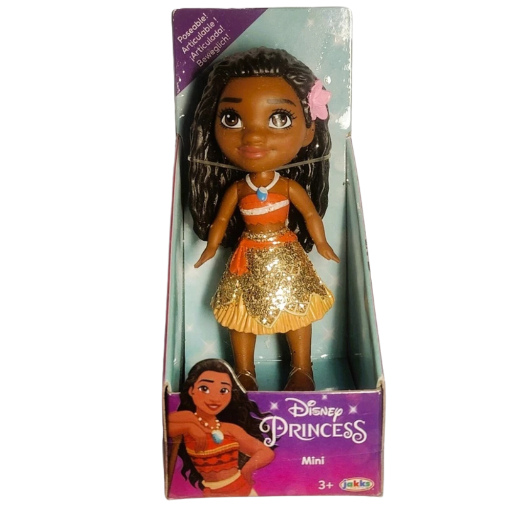 Disney Princess Mini Toddler Dolls 3" Poseable Figures Ariel Moana Elsa Anna & More