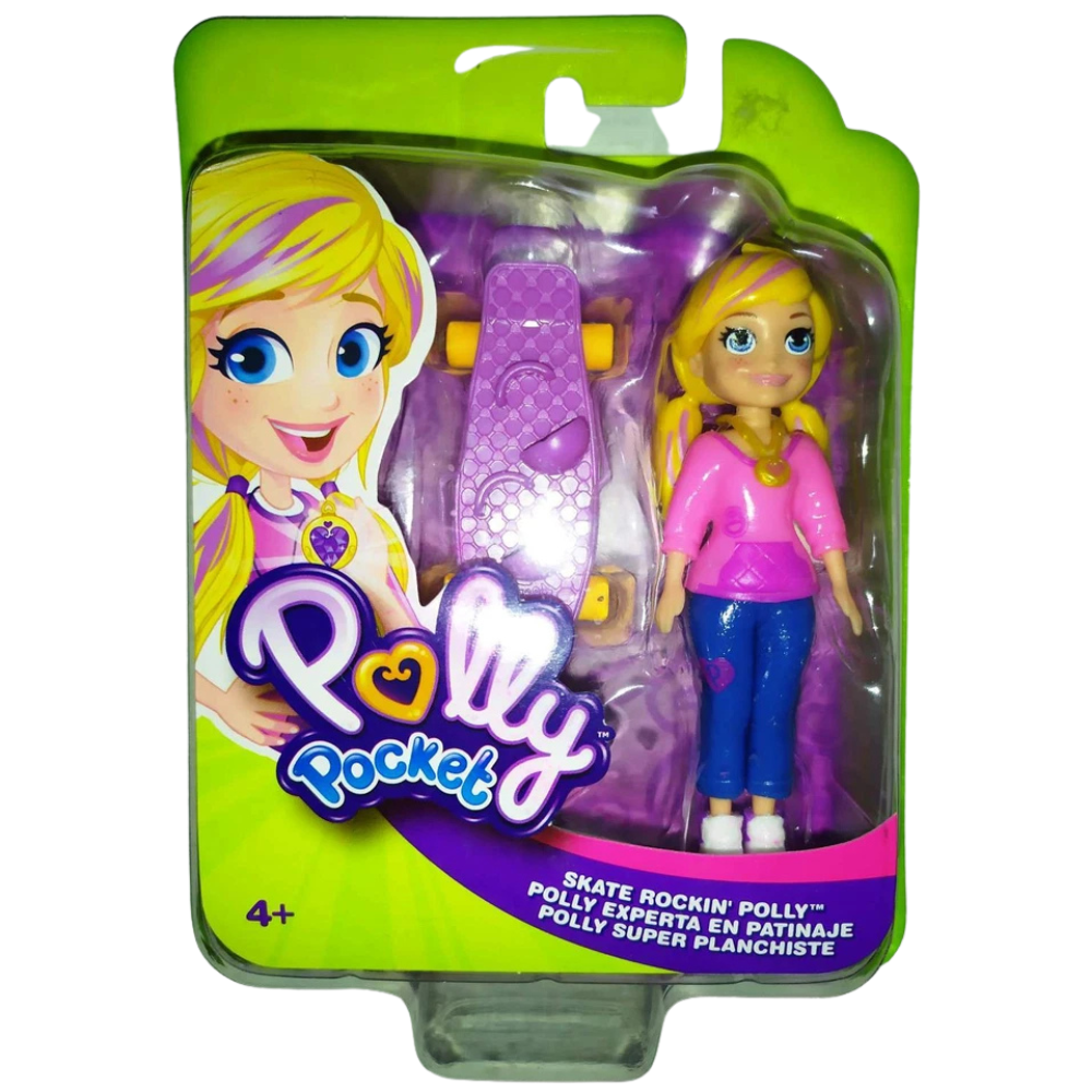 Polly Pocket Accessories Doll Set 9 Cm Trendy Outfit & Mini Dolls Mattel Toy