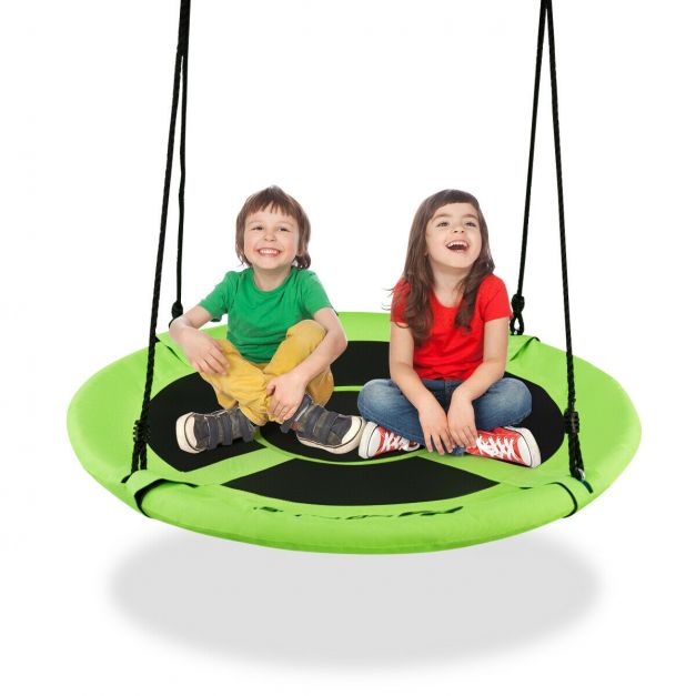 100cm Children’s Flying Saucer Tree Swing with Adjustable Rope for Outdoor Play