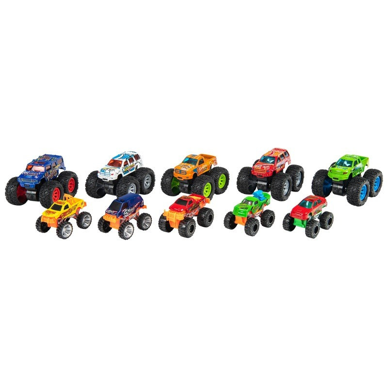 Super Wheelz Diecast Trucks 10-Pack – Collectible Mini Vehicle Set
