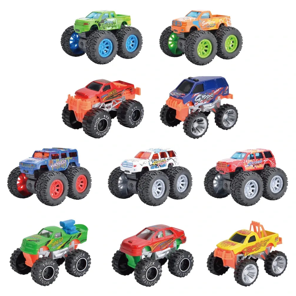 Super Wheelz Diecast Trucks 10-Pack – Collectible Mini Vehicle Set